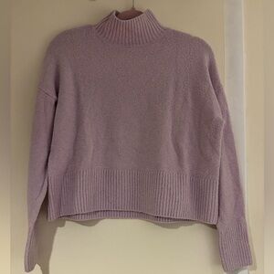 & Other Stories Lilac Cropped Mock Neck Sweater